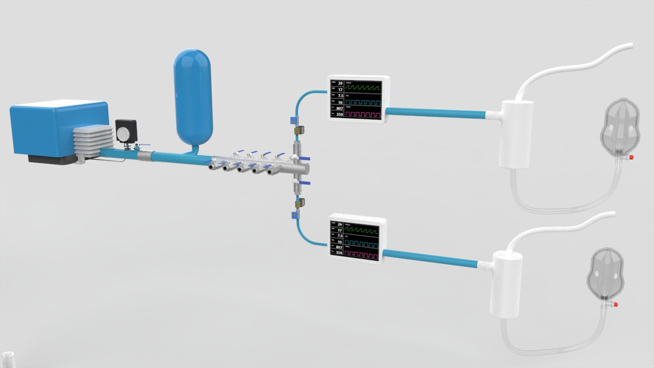 SOS Multiple Patient Medical Ventilator